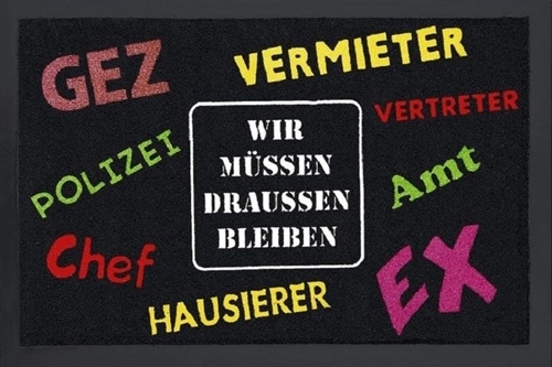 Wir m�ssen draussen bleiben, Fu�matte