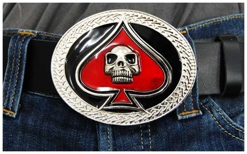 Skull  N Spade - G�rtelschnalle