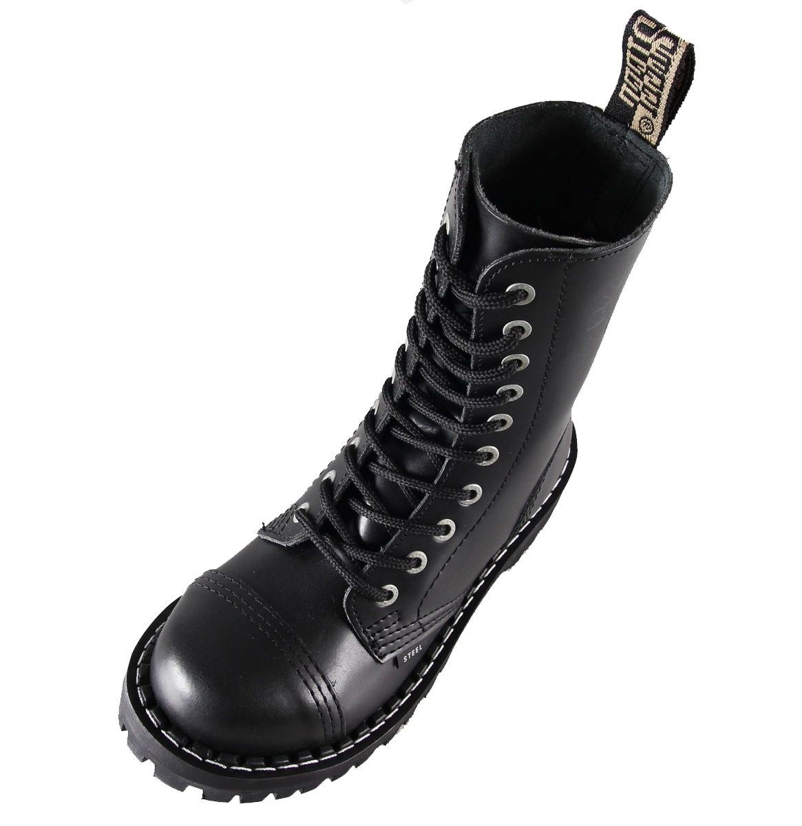 Steel Shoes & Boots - Full Black, 10-Loch Boots