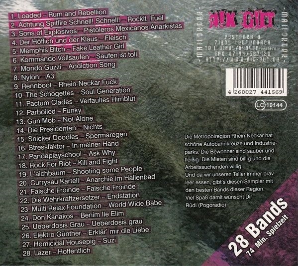 Rhein-Neckar-Fuck - Der Sampler - CD