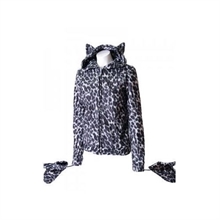 Darkside - Leopard Kitty Hood Fleece-Jacke