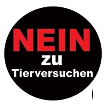 Nein zu Tierversuchen - Button