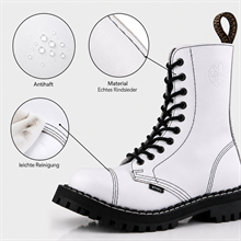 Steel Shoes & Boots - Full White, 10-Loch Boots